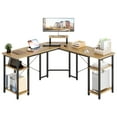 thumbnail image 4 of GUNAITO L Shaped Gaming Desk with CPU Stand, 61" Modern Corner Computer Desk,Reversible Office Desk 4-Tier Shelf,Natural Wood, 4 of 6