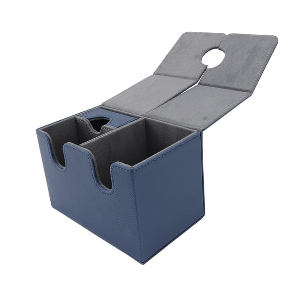 Organisateur de Rangement pour Cartes en Cuir PU, Boîte de Jeu de Cartes Magnétique Étanche à Grande Capacité avec Plateau pour Cartes à Échanger Noir Gris 200 Cartes