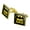 Gold, variant on Batman Bat Dad Shield Logo Square Cufflink Set - Silver or Gold