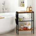 thumbnail image 6 of Narrow End Table with Storage - Rustic Brown Finish - Small Space Solution, 6 of 8