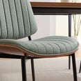 thumbnail image 6 of Dining Chairs Set of 2, LEAGHOME Linen Fabric Dining Room Chairs Set, Modern Upholstered Dining Side Chairs, Metal Frame Kitchen Chairs, Green, 6 of 9