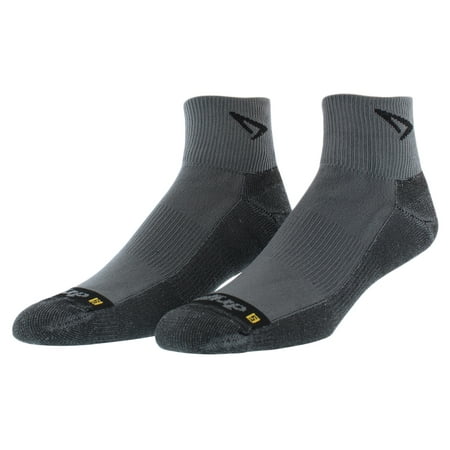 Drymax Mens Lite Trail Running Quarter Crew Socks Heather Grey S