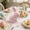 #0022-Pink, variant on CREATITOY Premium Standing Easter Bunny Figurine Shiny Glitter Bow Spring Holiday Yard Table New Arrival Decor