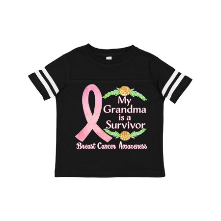 

Inktastic My Grandma is a Survivor Breast Cancer Awareness Gift Toddler Boy or Toddler Girl T-Shirt