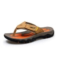 thumbnail image 1 of Mens Casual Slippers Sport Comfort Flip Flops Lightweight Waterproof Outdoor Summer Beach Shoes Yellow 7 US, 1 of 7