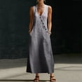 thumbnail image 5 of Stamzod Women's Summer Maxi Dress Fashion Gardient Casual Dresses V Neck Boho Beach Sundress with Pocket Multicolor X S, 5 of 8