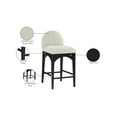 thumbnail image 2 of Meridian Furniture Waldorf Mint Chenille Fabric Stool, 2 of 8