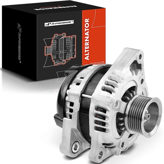 A-Premium Alternator Compatible with Honda Crosstour 2012-2015 L4 2.4L, 130Amp 12V Clockwise 7-Groove Pulley, Replace# 31100-5J0-A01