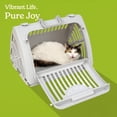 thumbnail image 5 of Vibrant Life One Size Plastic Foldable Hard-Sided Cat Carrier, Gray, 5 of 9