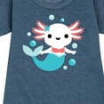 thumbnail image 3 of Axolotl Mermaid  - Toddler & Youth Girls Fleece Dress, 3 of 6
