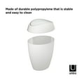 thumbnail image 5 of Umbra 2.4 gal Twirla Polypropylene Swing-Top Lid Bathroom Trash Can Garbage Can, White, 5 of 17