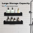 thumbnail image 2 of Premium Shower Caddy, 2 Pack Black, Rustproof Stainless Steel Shower Organizer and Storage, No Drill Shower Shelves with Quick Drainage and High Weight Capacity, 2 of 4