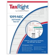 TaxRight 2025 1099-NEC Tax Form Tax Forms Envelopes TipSheet & Software 4-Part 25/Pack