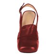 thumbnail image 4 of YDN Women's Closed Square Toe Loafers Special Spiral Heels Slingback Buckled Back Strap Shoes for Party Casual Daily Dressy Pumps Shoes Size 6 Red, 4 of 4