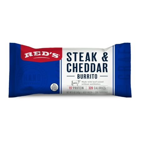 Red's Steak and Cheddar Burrito, Frozen, 5 oz, 1 Count (Frozen)