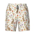 thumbnail image 4 of Lsque Mens Swim Trunks Happy Easter Pattern - Bathing Suit Compression Liner - Beach Swim Shorts Swimwear - (S-3XL) - Stretch Quick Dry -3X-Large, 4 of 9