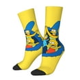 thumbnail image 2 of Simpsons Adult Socks Casual Tube Socks Durable Comfort Calf Socks Soft Elastic Crew Socks White, 2 of 9
