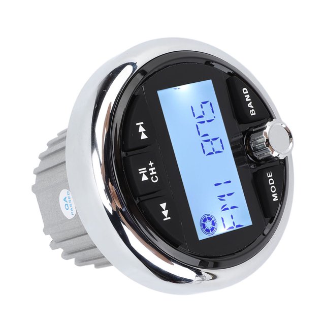 Marine Digital Media Receiver, Boat Audio Music MP3 Player Anti Interference Long Range Connectivity DC 12V LCD Display for Engineering Vehicle