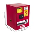 thumbnail image 2 of Liquid Safety Cabinet 4 Gallons Flammable Red Hazardous Storage Cabinet, 2 of 22