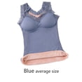 thumbnail image 2 of Minnieouse Ropa interior cálida gruesa con cuello en V de encaje para mujer de invierno, lencería Sexy para mujer, chaleco de capa Base de Camisetas sin mangas Azul 37.5-65 kg, 2 of 6
