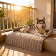 thumbnail image 4 of Funny Fuzzy Dog Bed & Sofa Protector - Reversible Plush Pet Couch Cover with Bolster, Calming Fluffy Mat for Dogs and Cats, Washable Furniture Guard, 4 of 6