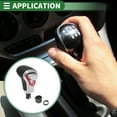 thumbnail image 3 of Pomo de cambio automático Unique Bargains para Audi A5 2008-2015, cuero sintético perforado tono plateado negro, 3 of 6