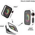 thumbnail image 7 of LEIXIUER Tempered Glass+Matte Watch Cover Compatible with Apple Watch Case 45mm 41mm 44mm 40mm 42mm 38mm Bumper+Screen Protector Accessories for iWatch Series SE 8 7 6 5 4 3 2 1, 7 of 7