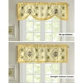 thumbnail image 4 of Idyllic Sunflower Bee Window Curtain Kitchen Cabinet Coffee Tie-Up Valance Curtain Rod Pocket Short Curtain, 4 of 6