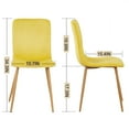 thumbnail image 3 of Ivinta Furniture Mid-Century Adult Dining Side Chairs, Yellow (Set of 2), 3 of 8