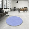 thumbnail image 4 of Ahgly Company Machine Washable Indoor Square Transitional Sky Blue Area Rugs, 4' Square, 4 of 7