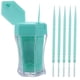thumbnail image 4 of 200 palillos de dientes de doble cabeza de plástico para el cuidado bucal, limpiadores de hilo interdental (verde claro), 4 of 8