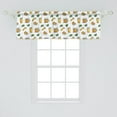 thumbnail image 2 of Ambesonne Beer Window Valance, Alcohol Drink Mugs and Glasses, 54" X 18", White Earth Yellow Green, 2 of 3