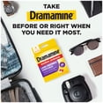 thumbnail image 4 of Dramamine Chewable Less Drowsy, Motion Sickness Relief, Raspberry Cream Flavor, 12 Count, 4 of 15