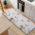 thumbnail image 5 of White Butterfly Rose Pattern Kitchen Rug Mat,Kitchen Runner Rugs Non Skid Washable,Decorative Kitchen Floor Mats for Kitchen,Sink,Laundry,17"x47.2", 5 of 7