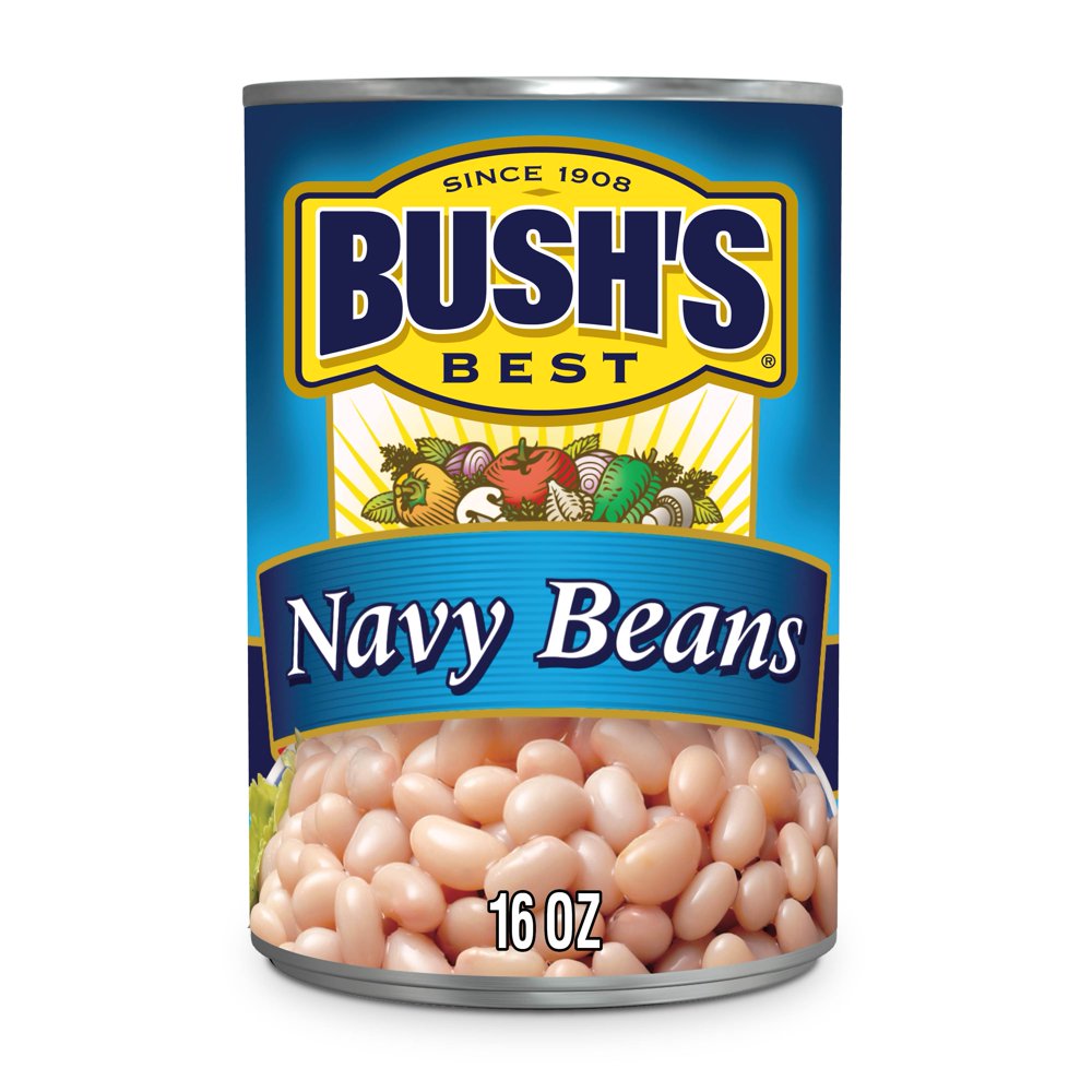 Bush's Navy Beans, PlantBased Protein, Canned Beans, 16 oz