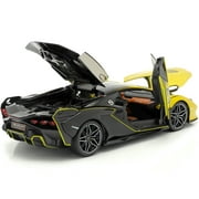 Lamborghini Sian FKP 37 #63 Yellow Metallic and Black 1/18 Diecast Model Car by Bburago