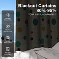 thumbnail image 3 of Lfeey Abstract Geometric Blackout Curtains, 84 Inch Long for Bedroom Living Room with Rod Pocket, Color, 2 Panels, 3 of 6