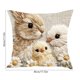 thumbnail image 3 of Funda de almohada con diseño de conejo de Pascua, con bordado falso, para sofá, de poliéster, 3 of 6