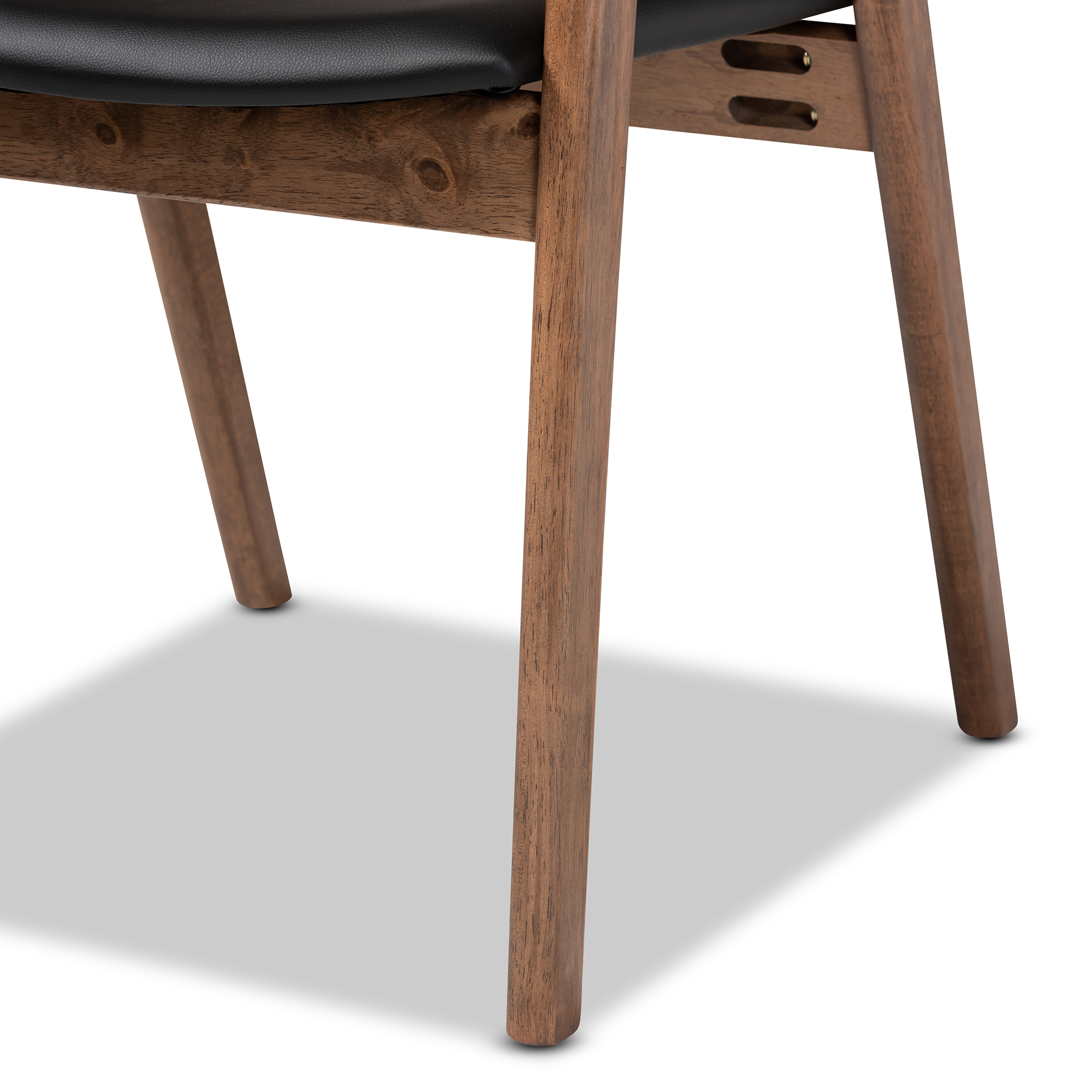 Baxton Studio Harland Dining Chair, Set of 2, Black