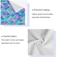 thumbnail image 3 of Coolnut 3 PCS Towel Colorful Fish Scales Cotton Bath Towel Set (1 Bath Towel, 1 Hand Towel, 1 Washcloth) for Bathroom, Super Soft and Quick Dry Towels, 3 of 6