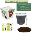 thumbnail image 2 of &nbsp;Window Garden Aquaphoric Self-Watering Planter and Fiber Soil, Foolproof Indoor Planter, 7'', Dark Grey, 2 of 6