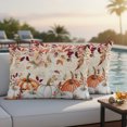 thumbnail image 2 of Outdoor Pillow Covers 20x12 Set of 2, Fall White Pumpkin Waterproof Patio Throw Pillow Covers for Couch Sofa Chair, Thanksgiving Orange Floral Leaves Decorative Pillowcases for Throw Pillows, 2 of 9