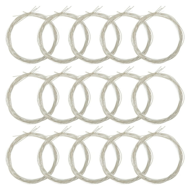 RUNROTOO Cordes de Guitare Classique 12 Pcs Métal pour Performance Blanc 105x0.2cm