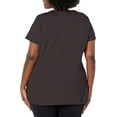 thumbnail image 2 of Just My Size Slub-Cotton Short-Sleeve Shirred V-Neck Women's Tee - OJ193, 2 of 3