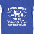 thumbnail image 4 of Inktastic I was Born to be Wild and Free with Wolf and Mountains Boys or Girls Baby Bodysuit, 4 of 5