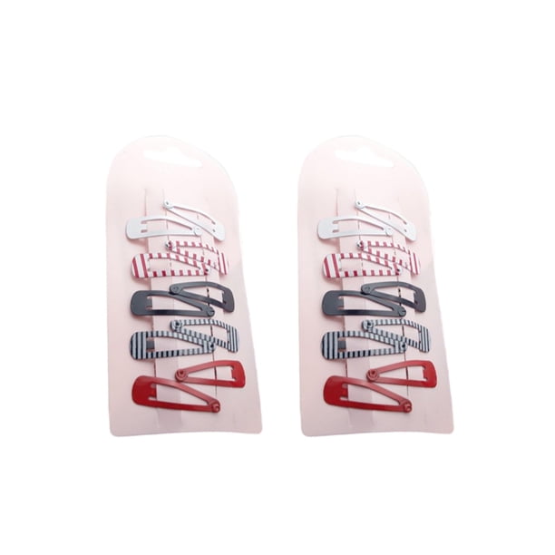 Minnieouse 2 horquillas para el pelo de tablero, Clip de punto de rayas de Metal, Clips laterales de estilo bonito, pasadores para la cabeza, Accesorio para el cabello Raya