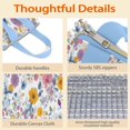 thumbnail image 4 of Pioneer Flower Floral Print Pattern Insulated Lunch Bag for Women & Adults,Large Portable Soft Cooler Lunch Bag,Thermal Food Storage Tote with Pearl Cotton,8.66L,8.75x5.75x9.5 Inch, 4 of 6