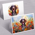 thumbnail image 3 of Welcome Spring Summer German Shorthaired Pointer Portrait Flower Blue Sky 7x5in Folded Greeting Card GSP Lover Dog Gift Single Note Card with Envelope - 12001, 3 of 5