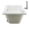 thumbnail image 6 of Streamline N-4460-766-BGL 60 in. x 32 in. Acrylic Soaking Drop-In Bathtub in Glossy White, With External Drain in Brushed Gold, 6 of 13