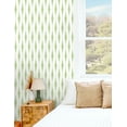 thumbnail image 2 of Seabrook Designs  Striped Ikat Peel and Stick Wallpaper 27 in. W x 18 ft. L - Macaw Green, 2 of 7